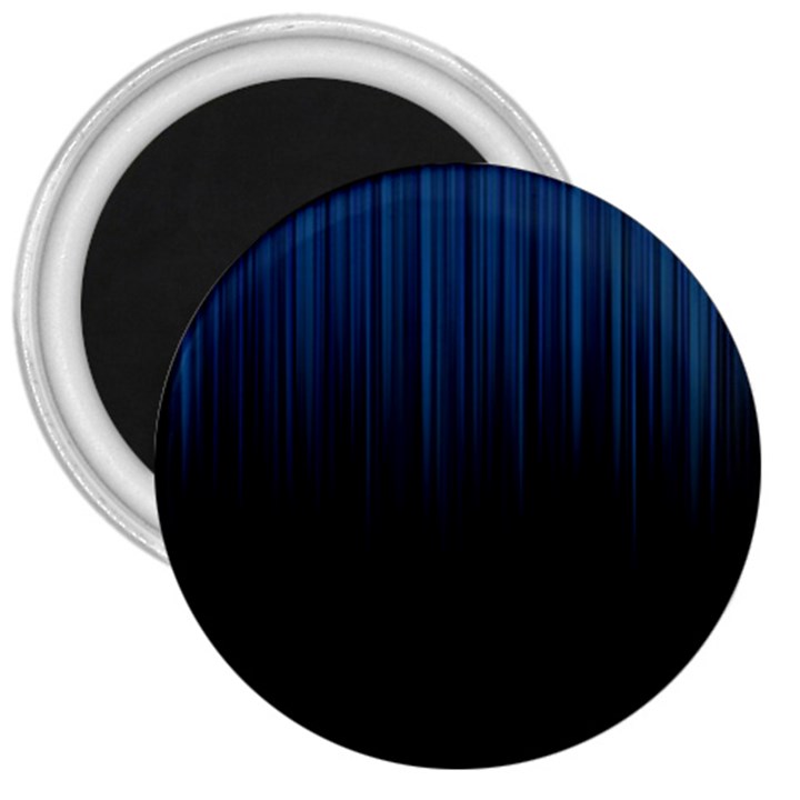 Black Blue Line Vertical Space Sky 3  Magnets