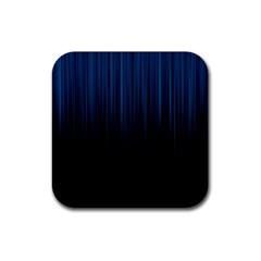 Black Blue Line Vertical Space Sky Rubber Coaster (square) 