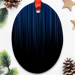 Black Blue Line Vertical Space Sky Oval Ornament (two Sides) by Mariart