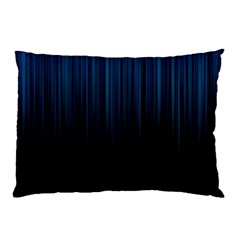 Black Blue Line Vertical Space Sky Pillow Case by Mariart