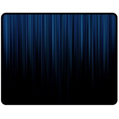 Black Blue Line Vertical Space Sky Fleece Blanket (medium)  by Mariart