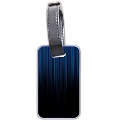 Black Blue Line Vertical Space Sky Luggage Tags (two Sides)