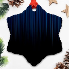 Black Blue Line Vertical Space Sky Ornament (snowflake) by Mariart