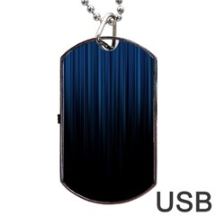 Black Blue Line Vertical Space Sky Dog Tag Usb Flash (one Side) by Mariart