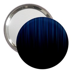 Black Blue Line Vertical Space Sky 3  Handbag Mirrors by Mariart