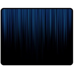 Black Blue Line Vertical Space Sky Double Sided Fleece Blanket (medium) 