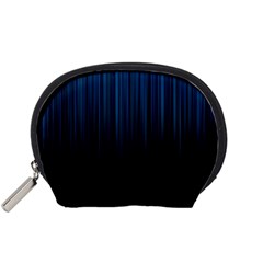 Black Blue Line Vertical Space Sky Accessory Pouches (small)  by Mariart