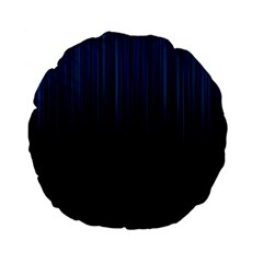 Black Blue Line Vertical Space Sky Standard 15  Premium Flano Round Cushions by Mariart