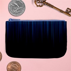 Black Blue Line Vertical Space Sky Large Coin Purse