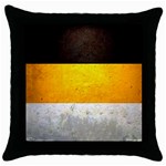 Wooden Board Yellow White Black Throw Pillow Case (Black) Front