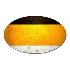 Wooden Board Yellow White Black Oval Magnet by Mariart