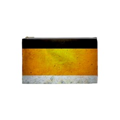 Wooden Board Yellow White Black Cosmetic Bag (small)  by Mariart