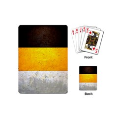 Wooden Board Yellow White Black Playing Cards (mini)  by Mariart