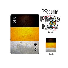 Wooden Board Yellow White Black Playing Cards 54 (mini) 