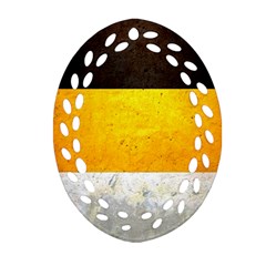 Wooden Board Yellow White Black Ornament (oval Filigree) by Mariart