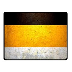 Wooden Board Yellow White Black Double Sided Fleece Blanket (small)  by Mariart