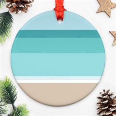 Dachis Beach Line Blue Water Ornament (round)