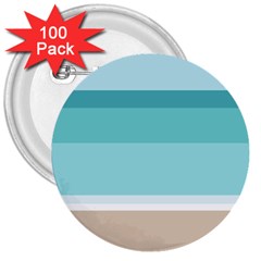 Dachis Beach Line Blue Water 3  Buttons (100 Pack)  by Mariart