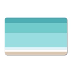 Dachis Beach Line Blue Water Magnet (rectangular) by Mariart