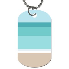 Dachis Beach Line Blue Water Dog Tag (one Side)