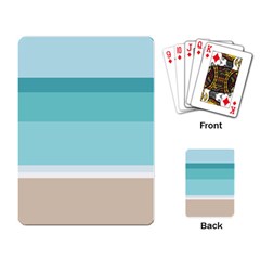 Dachis Beach Line Blue Water Playing Card by Mariart