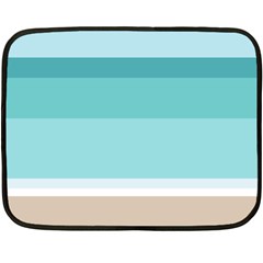 Dachis Beach Line Blue Water Fleece Blanket (mini)