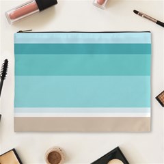 Dachis Beach Line Blue Water Cosmetic Bag (xl) by Mariart