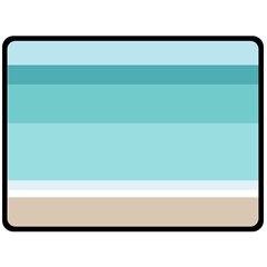 Dachis Beach Line Blue Water Fleece Blanket (large)  by Mariart