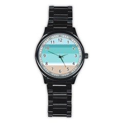 Dachis Beach Line Blue Water Stainless Steel Round Watch