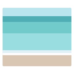 Dachis Beach Line Blue Water Double Sided Flano Blanket (small) 