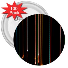 Fallen Christmas Lights And Light Trails 3  Buttons (100 Pack)  by Mariart