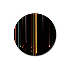 Fallen Christmas Lights And Light Trails Magnet 3  (round) by Mariart