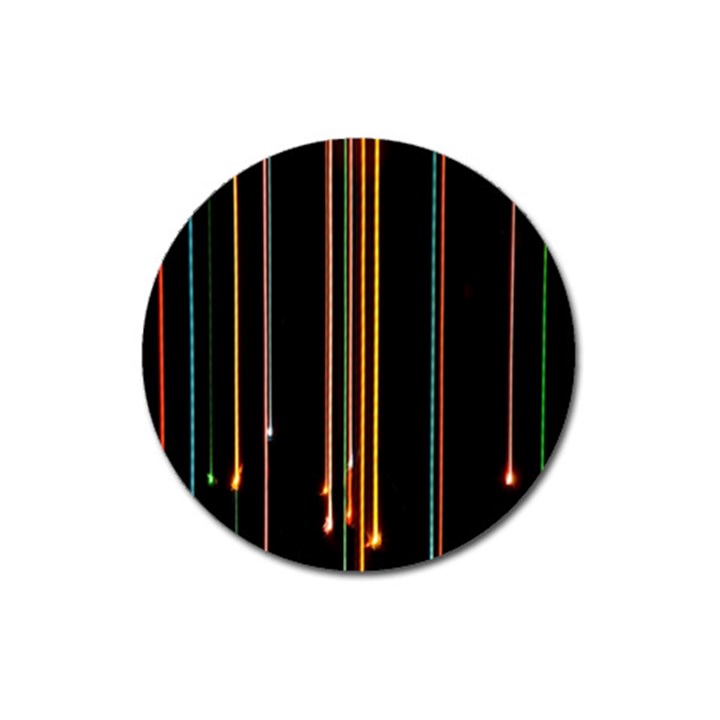 Fallen Christmas Lights And Light Trails Magnet 3  (Round)