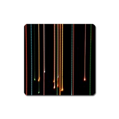 Fallen Christmas Lights And Light Trails Square Magnet by Mariart