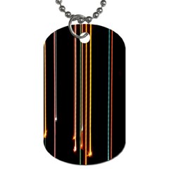 Fallen Christmas Lights And Light Trails Dog Tag (two Sides) by Mariart