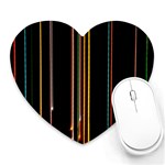 Fallen Christmas Lights And Light Trails Heart Mousepads Front