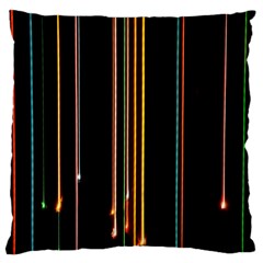 Fallen Christmas Lights And Light Trails Large Cushion Case (one Side) by Mariart