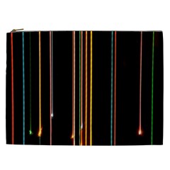 Fallen Christmas Lights And Light Trails Cosmetic Bag (xxl)  by Mariart