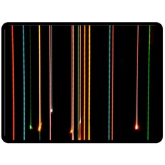 Fallen Christmas Lights And Light Trails Double Sided Fleece Blanket (large)  by Mariart