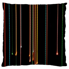 Fallen Christmas Lights And Light Trails Large Flano Cushion Case (two Sides) by Mariart