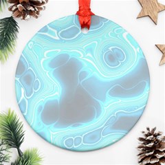 Blue Patterned Aurora Space Ornament (round) by Mariart