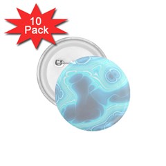 Blue Patterned Aurora Space 1 75  Buttons (10 Pack)