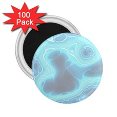 Blue Patterned Aurora Space 2 25  Magnets (100 Pack) 