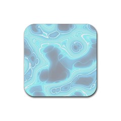 Blue Patterned Aurora Space Rubber Coaster (square) 