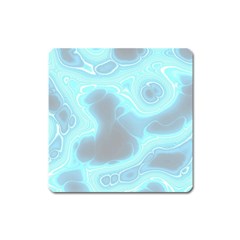 Blue Patterned Aurora Space Square Magnet