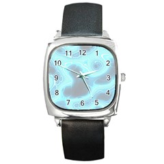 Blue Patterned Aurora Space Square Metal Watch by Mariart