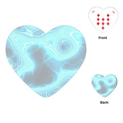 Blue Patterned Aurora Space Playing Cards (heart) 