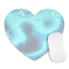 Blue Patterned Aurora Space Heart Mousepads by Mariart