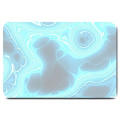 Blue Patterned Aurora Space Large Doormat 