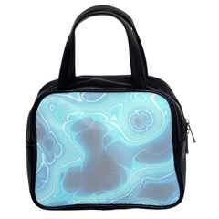 Blue Patterned Aurora Space Classic Handbags (2 Sides) by Mariart